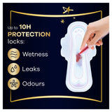 Always moderate night sanitary towels size 4 with wings, 16 pads - British product
