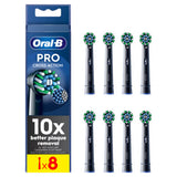 ASDA Oral-B Pro Cross Action Black Replacement Toothbrush Heads 8 Counts- Buy online at McGrocer