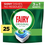 Fairy Original All in One Dishwasher Tablets Regular 25 Tablets