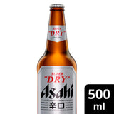 Asahi Super Dry beer 500ml bottle - British product