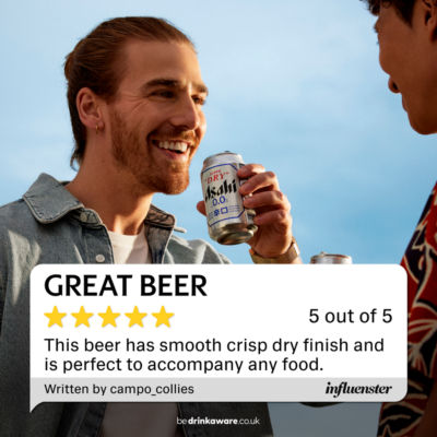 Asahi Super Dry 0.0% Alcohol Free Beer 4x330ml Cans - British product