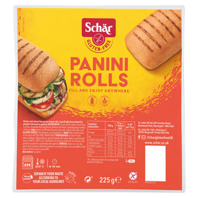 Schar Panini Rolls Gluten Free 150g (British brand)