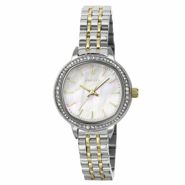 Radley mother of pearl dial two tone bracelet watch, UK version