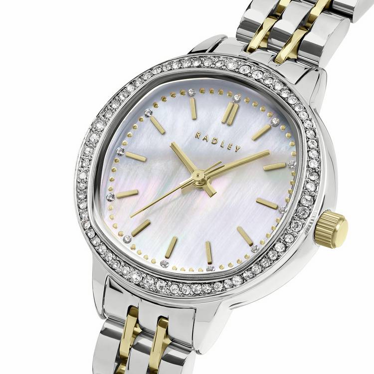 Radley mother of pearl dial two tone bracelet watch, UK version