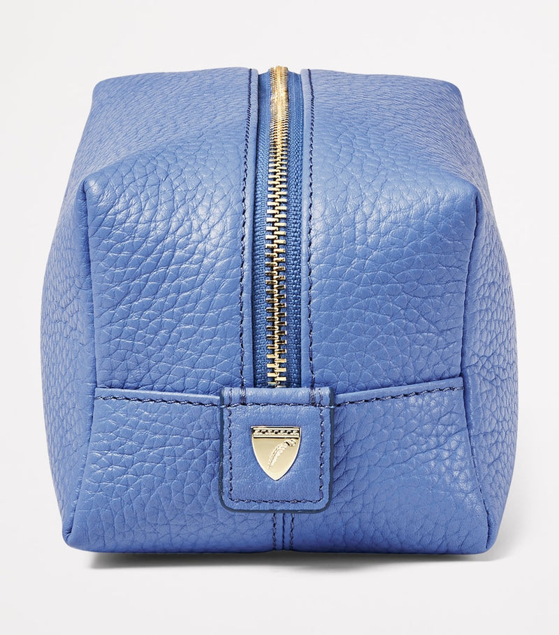 Aspinal of London grained leather make-up bag - British product