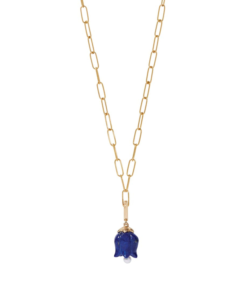 Annoushka yellow gold and lapis tulip charm (British brand)