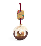2025 Glass Festive Bauble with Velvet Hanging Loop