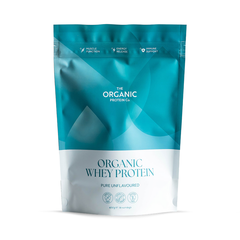 The Organic Protein Co. organic whey protein unflavoured 400g (British brand)