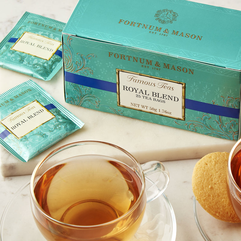 Fortnum's wicker hamper with sweet and savoury treats, imported from the UK