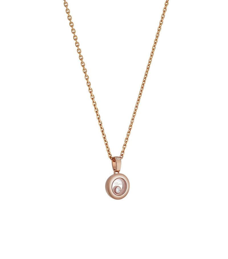 Chopard Happy Diamonds rose gold pendant with diamonds (British brand)