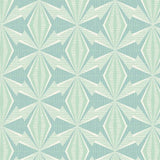 Hoopla Walls Sunray Diamond teal blue wallpaper roll, UK version