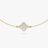 Revere gold plated clover charm bracelet 7.5 inches, imported from the UK