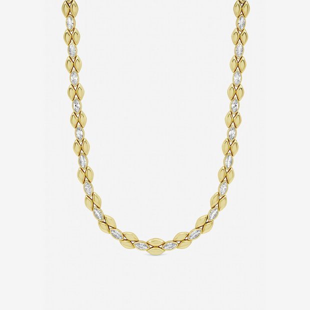 Jon Richard gold plated crystal necklace 16 inch - British product