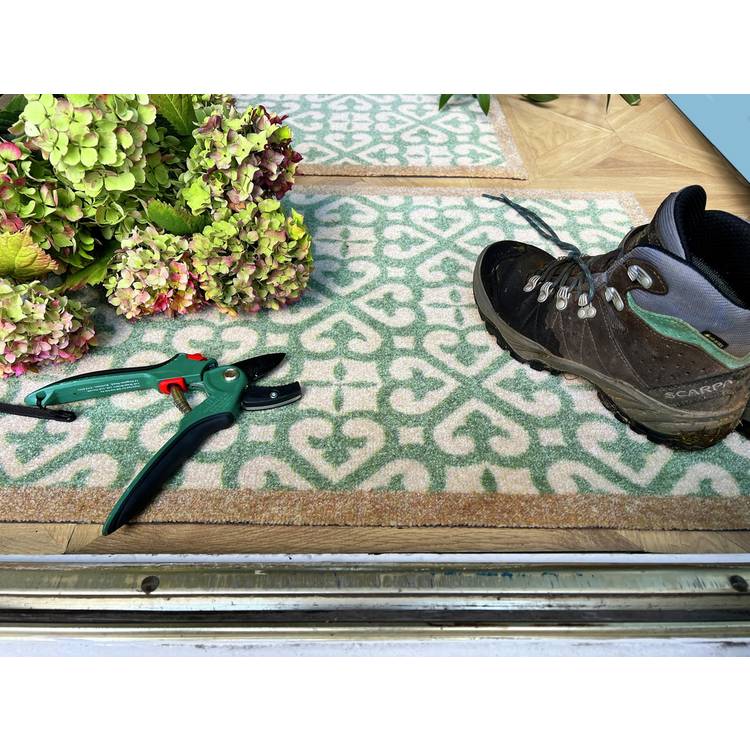 My Mat Harlequin Tile Green doormat 50x75cm - British product