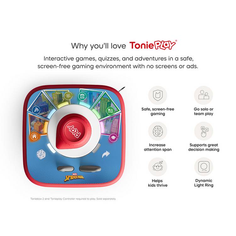 tonies Tonieplay Spider-Man Hero Game, imported from the UK