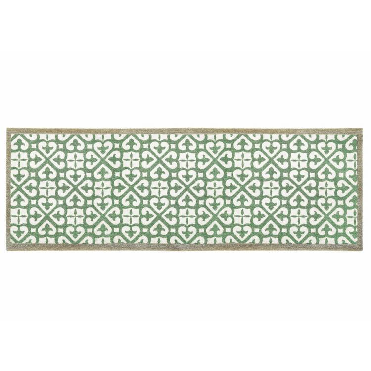 My Mat Harlequin Tile Green runner 50x150cm, imported from the UK