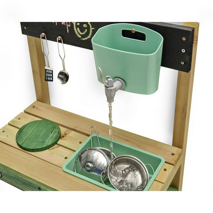 Plum Play Splash & Mash mud kitchen wall-mounted, imported from the UK