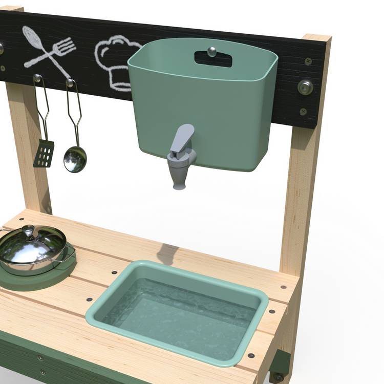 Plum Play Splash & Mash mud kitchen wall-mounted, imported from the UK
