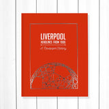 Football history newspaper book A3 tan leatherette - British product