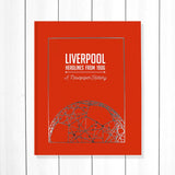 Football history newspaper book A3 tan leatherette - British product