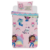 Gabby's Dollhouse bedding set pink single, imported from the UK