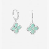 Argos Inicio Silver Plated Turquoise Clover Huggie Hoops Earrings- Buy online at McGrocer