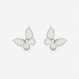 Jon Richard mother pearl butterfly earrings 17mm (British brand)