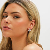 Jon Richard mother pearl butterfly earrings 17mm (British brand)