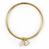 Argos Radley 18ct Gold Plated Heart and Pearl Charms Bangle- Buy online at McGrocer