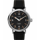 Timex Standard watch black dial leather strap 40mm, UK version