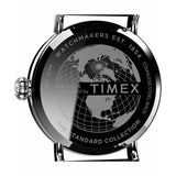 Timex Standard watch black dial leather strap 40mm, UK version