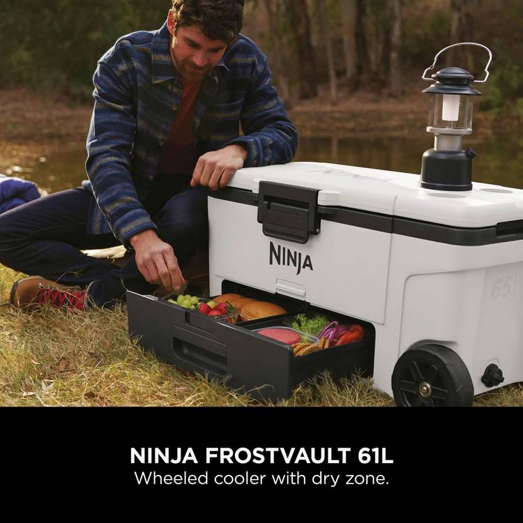Ninja FrostVault Wheeled Cooler 65QT, imported from the UK