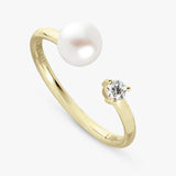 Argos Revere Gold Plated Sterling Silver Pearl Torque Ring - Small- Buy online at McGrocer