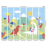 Origin Murals Dinosaur Land Green wall mural, imported from the UK