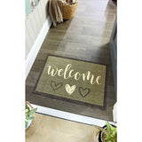 My Mat Welcome Heart Sage doormat 50x75cm - British product