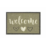 My Mat Welcome Heart Sage doormat 50x75cm - British product