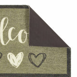 My Mat Welcome Heart Sage doormat 50x75cm - British product