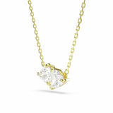 Swarovski gold-tone heart pendant necklace with zirconia stones - British product