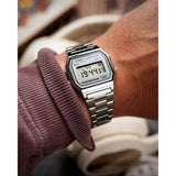 Casio vintage digital watch stainless steel, imported from the UK