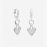 Argos Inicio Silver Plated Heart Link Drop Hoops- Buy online at McGrocer