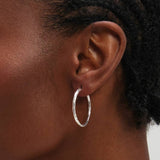 Inicio silver plated molten sleeper hoops medium, imported from the UK