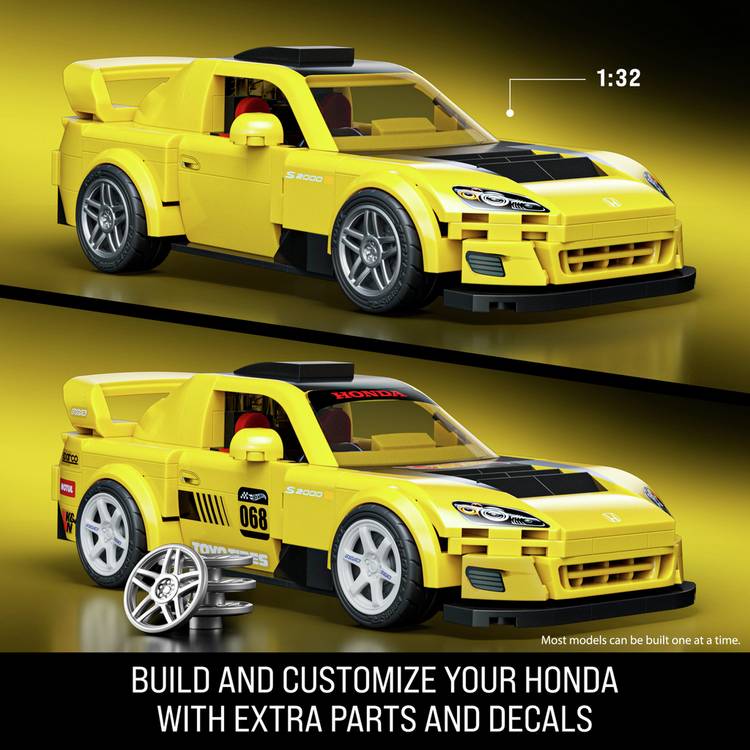 Mattel Hot Wheels buildable car '07 Honda S2000 1:32 scale (British brand)