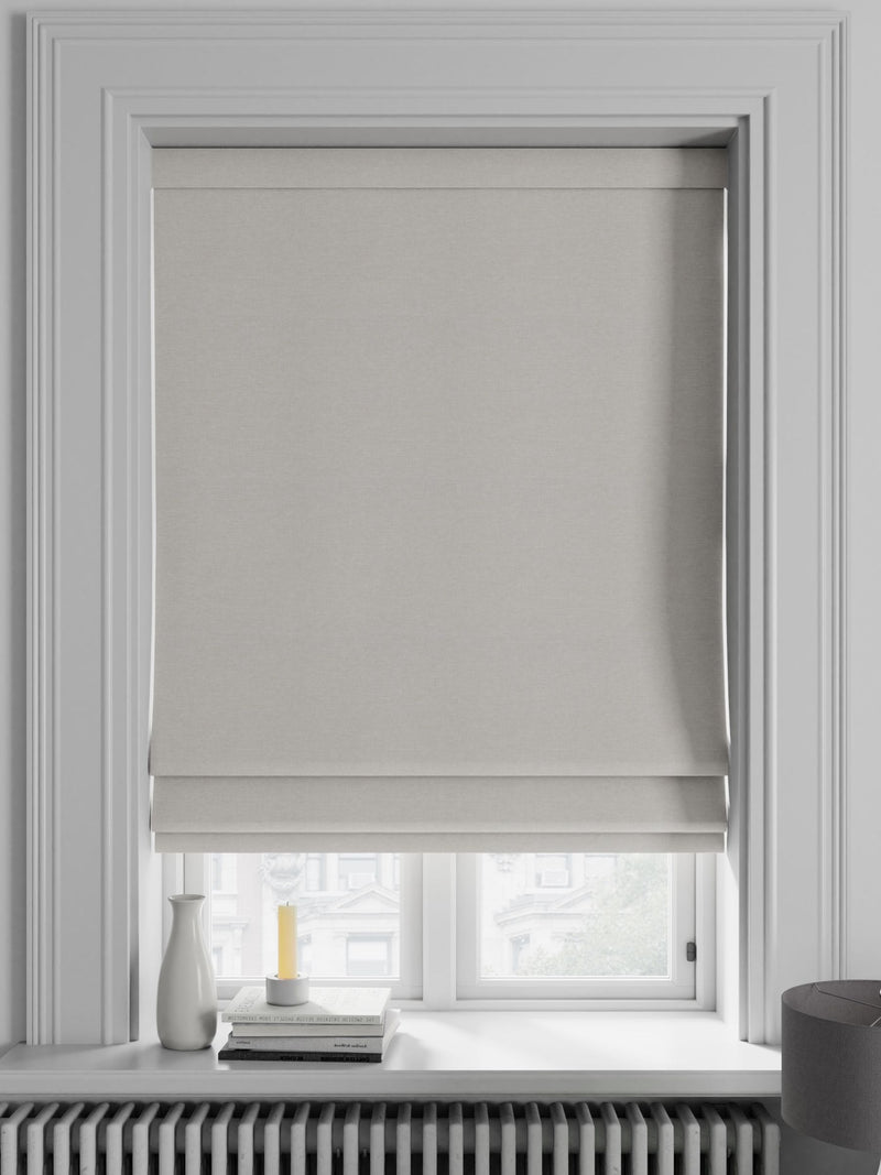 Oyster Natural Soho made-to-measure Roman blind, imported from the UK