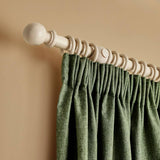 Argos Home washed white wooden curtain pole 240cm - British product