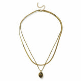 Revere double strand twist chain necklace 45cm - British product