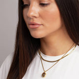 Revere double strand twist chain necklace 45cm - British product