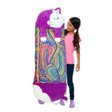 Happy Nappers purple cat sleeping bag plush toy medium - British product