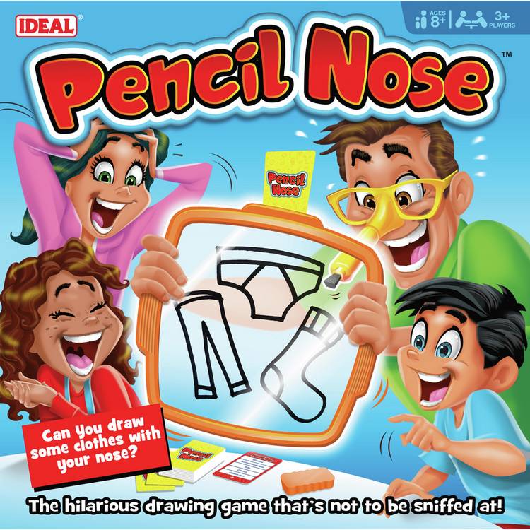 Ideal Pencil Nose party game, imported from the UK
