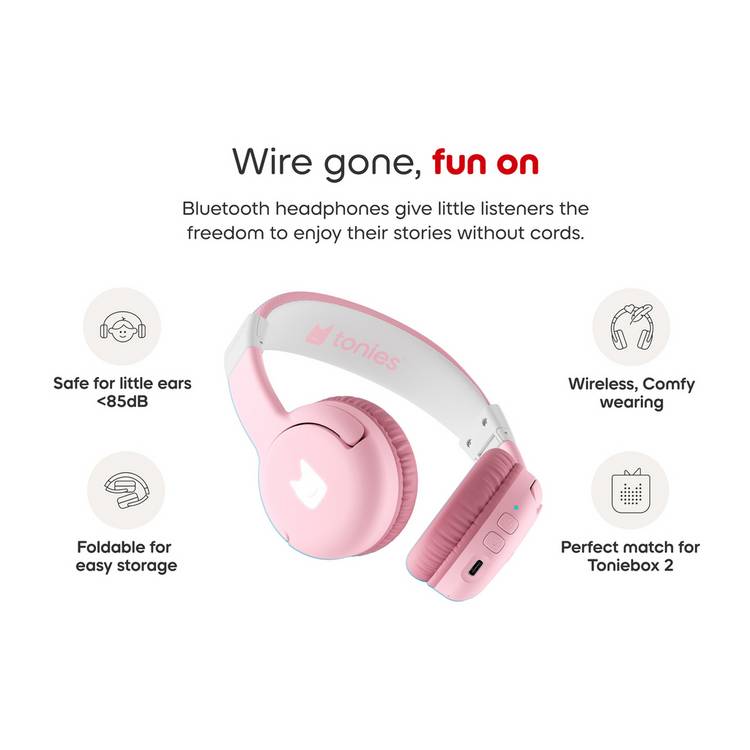 tonies Pink Bluetooth Headphones (British brand)