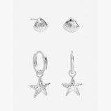 Argos Inicio Silver Plated Starfish Earrings - Pack of 2- Buy online at McGrocer